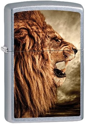 Zippo Feuerzeug Street Chrom Löwe