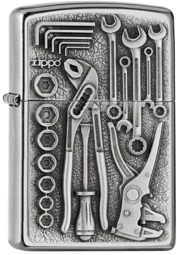 Zippo Feuerzeug street chrome Plakette Toolbox 2007114 Zippo Feuerzeug street chrome Plakette Toolbox 2007114