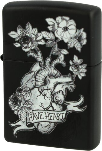 Zippo Feuerzeug Tattoo Heart Floral Design