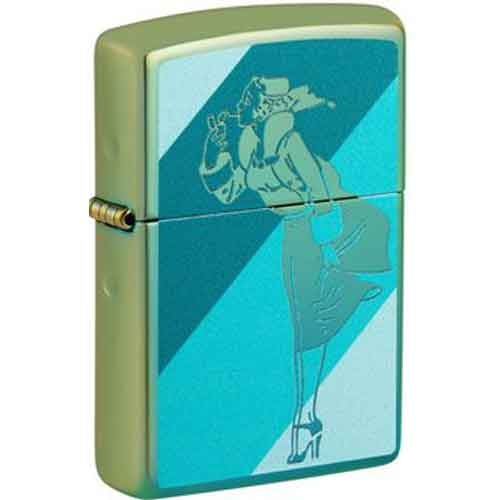 Zippo Feuerzeug Teal poliert color Windy Zippo Feuerzeug Teal poliert color Windy