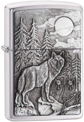 Zippo Feuerzeug Timberwolves Chrom/Silber Zippo Feuerzeug Timberwolves Chrom/Silber