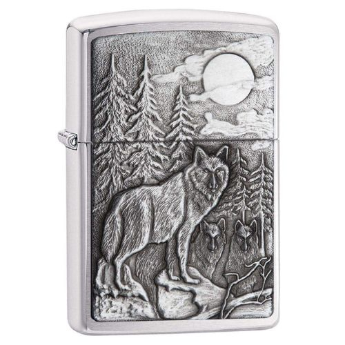 Zippo Feuerzeug Timberwolves Chrom/Silber Zippo Feuerzeug Timberwolves Chrom/Silber