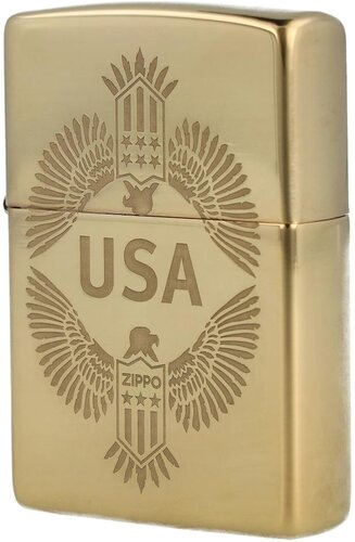 Zippo Feuerzeug USA messing poliert Zippo Feuerzeug USA messing poliert