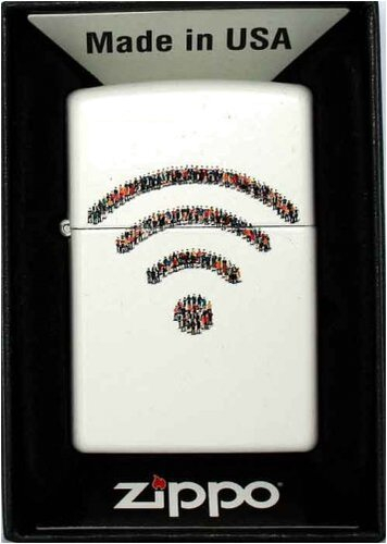 Zippo Feuerzeug WiFi Symbol