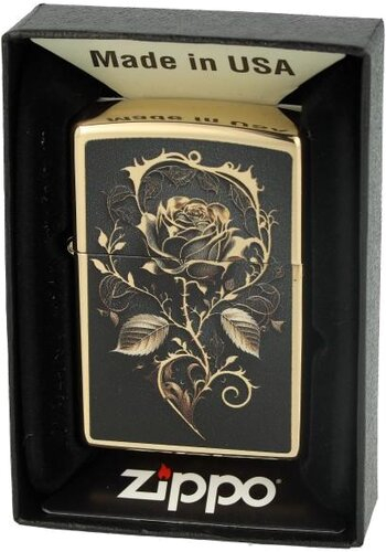 Zippo Feuerzeug Zippo Golden Rose messing poliert Zippo Feuerzeug Zippo Golden Rose messing poliert