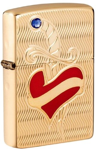 ZIPPO Herz und Schwert Chrystallized with Swarovski Elemtens
