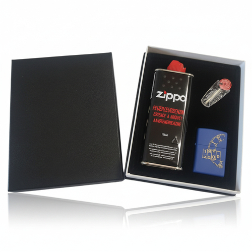 Zippo Millennium Feuerzeug mit Feuerzeugsteine + Benzin in einer Geschenkbox