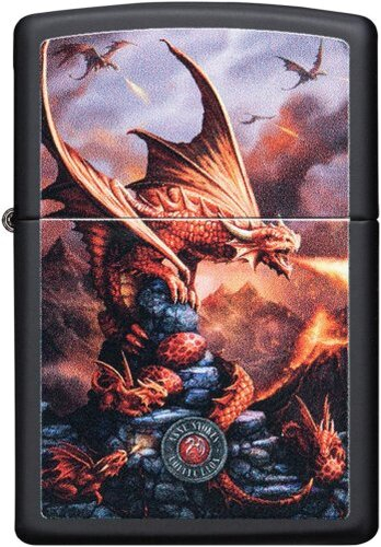 ZIPPO schwarz Anne Stokes Dragon Fire