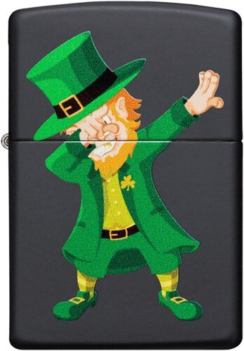 ZIPPO schwarz Leprechaun Kobold