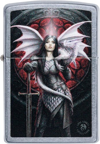 ZIPPO street chrome Anne Stokes Dragon Girl