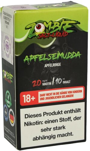 Zombie Nikotinsalz Liquid ApfelSeiMudda 20mg Zombie Nikotinsalz Liquid ApfelSeiMudda 20mg