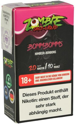 Zombie Nikotinsalz Liquid Bommbomms 20mg Zombie Nikotinsalz Liquid Bommbomms 20mg