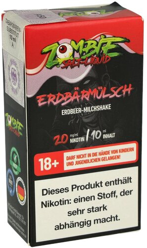 Zombie Nikotinsalz Liquid Erdbärmülsch 20mg Zombie Nikotinsalz Liquid Erdbärmülsch 20mg