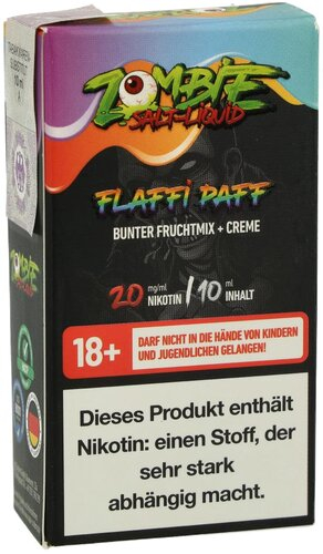 Zombie Nikotinsalz Liquid Flaffi Paff 20mg Zombie Nikotinsalz Liquid Flaffi Paff 20mg