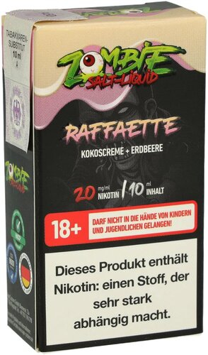 Zombie Nikotinsalz Liquid Raffaette 20mg Zombie Nikotinsalz Liquid Raffaette 20mg