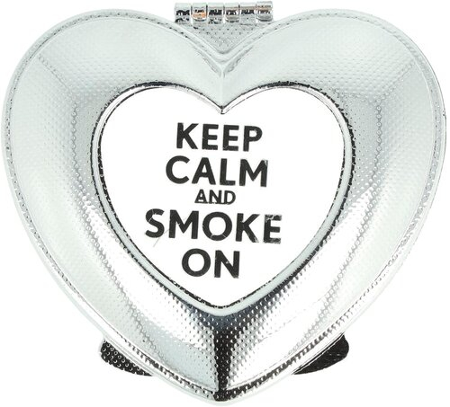 Zorr Heart Taschenascher KEEP CALM AND SMOKE ON Weiß