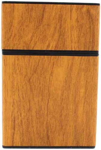 Zorr Zigarettenbox Kunststoff Holzoptik hellbraun