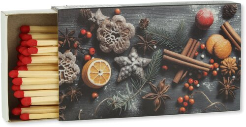 Zündhölzer Weihnachten Orange Plätzchen und Zimtstangen 1x45 Stück 