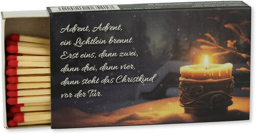 Zündhölzer Weihnachtslieder Advent, Advent 1x45 Stück Nr.3