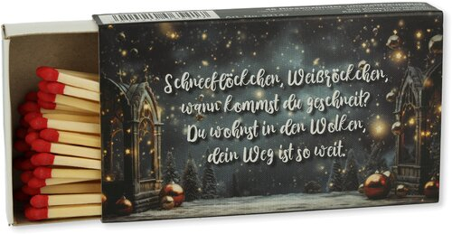Zündhölzer Weihnachtslieder Schneeflöckchen 1x45 Stück Nr.2