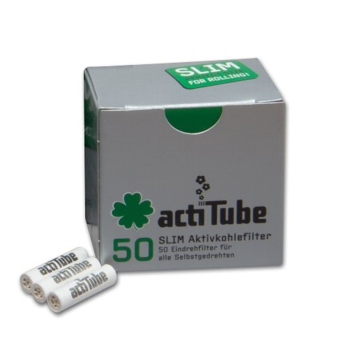 Aktivkohlefilter Acti Tube Slim Zigarettenfilter 50 Stück Aktivkohlefilter Acti Tube Slim Zigarettenfilter 50 Stück