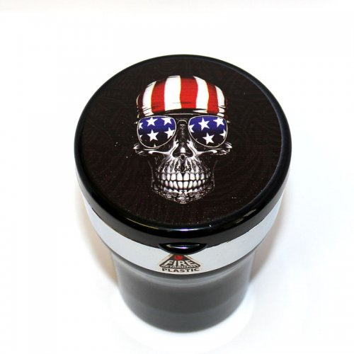 Aschenbecher fürs Auto Totenkopf America mit LED Leuchte Aschenbecher fürs Auto Totenkopf America mit LED Leuchte