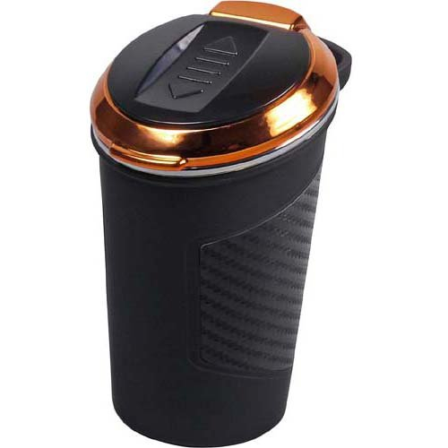 Aschenbecher fürs Auto mit USB und Anzünder Kupfer Aschenbecher fürs Auto mit USB und Anzünder Kupfer