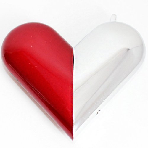Feuerzeug Atomic Heart Softflame Rot-Silber Feuerzeug Atomic Heart Softflame Rot-Silber