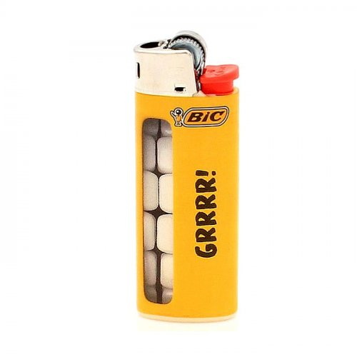 BIC Feuerzeug Mini Yellow Mouth GRRRR! BIC Feuerzeug Mini Yellow Mouth GRRRR!