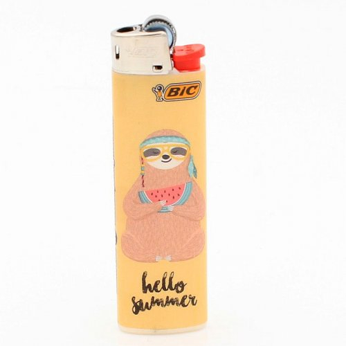 BIC Feuerzeug Slim Faultier Hello Summer 8v8 BIC Feuerzeug Slim Faultier Hello Summer 8v8