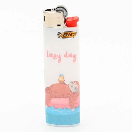 BIC Feuerzeug Slim Faultier Lazy Days 7v8 BIC Feuerzeug Slim Faultier Lazy Days 7v8