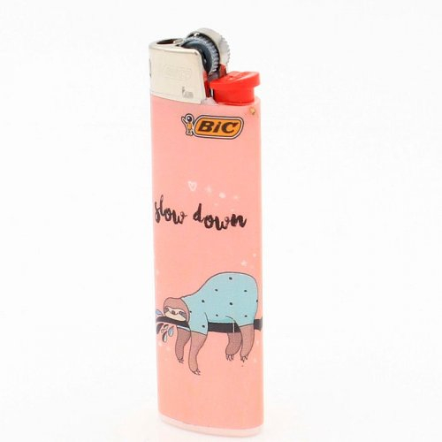 BIC Feuerzeug Slim Faultier Slow Down 2v8 BIC Feuerzeug Slim Faultier Slow Down 2v8