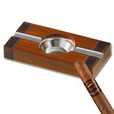 Zigarren-Ascher Nussbaum-Dekor Zigarren-Ascher Nussbaum-Dekor