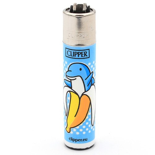 Clipper Feuerzeug Bananen - 1v4 DELPHIN Clipper Feuerzeug Bananen - 1v4 DELPHIN