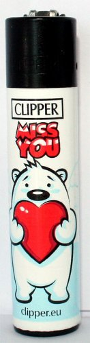 Clipper Feuerzeug Eisbären - 1/4 Miss You Clipper Feuerzeug Eisbären - 1/4 Miss You