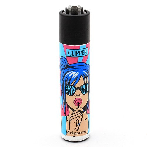 Clipper Feuerzeug Girlz - 3v4 Blau Lollypop Clipper Feuerzeug Girlz - 3v4 Blau Lollypop