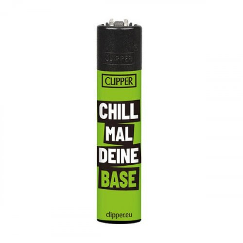 Clipper Feuerzeug Slogan 18 - 4/4 Chill mal deine Base Clipper Feuerzeug Slogan 18 - 4/4 Chill mal deine Base