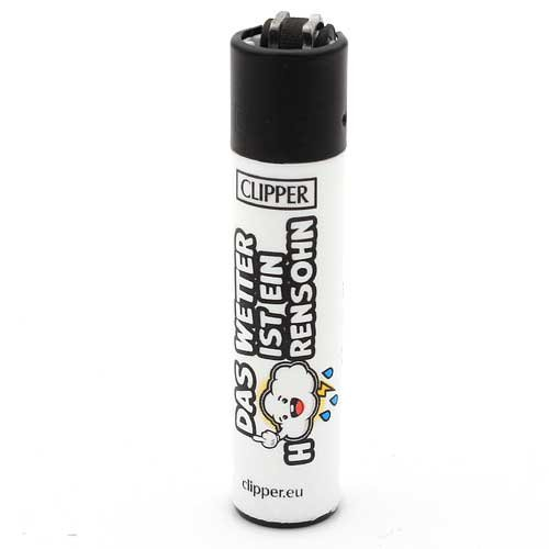 Clipper Feuerzeug Slogan 25 - 3v4 DAS WETTER IST EIN H..RENSOHN Clipper Feuerzeug Slogan 25 - 3v4 DAS WETTER IST EIN H..RENSOHN