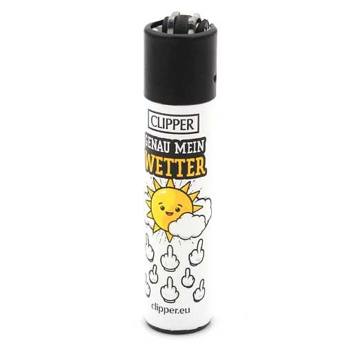 Clipper Feuerzeug Slogan 25 - 4v4 GENAU MEIN WETTER Clipper Feuerzeug Slogan 25 - 4v4 GENAU MEIN WETTER