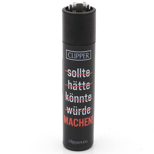 Clipper Feuerzeug Slogan 26 - 3v4 MACHEN Clipper Feuerzeug Slogan 26 - 3v4 MACHEN