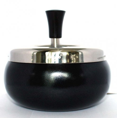 Dreh-Ascher Chrom Schwarz-Metallic 11 cm Dreh-Ascher Chrom Schwarz-Metallic 11 cm