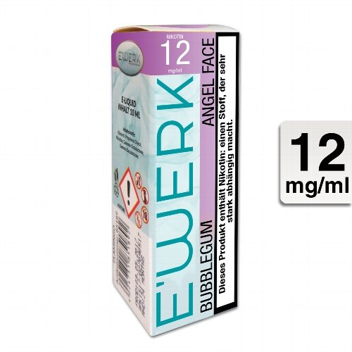 E-Liquid E WERK Angel Face Bubblegum 12 mg Nikotin E-Liquid E WERK Angel Face Bubblegum 12 mg Nikotin