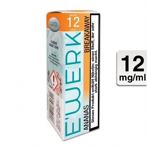 E-Liquid E WERK Breakaway Ananas 12mg Nikotin E-Liquid E WERK Breakaway Ananas 12mg Nikotin