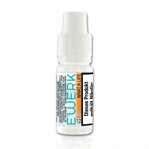 E-Liquid E WERK What a Life Erdbeere 12 mg Nikotin E-Liquid E WERK What a Life Erdbeere 12 mg Nikotin