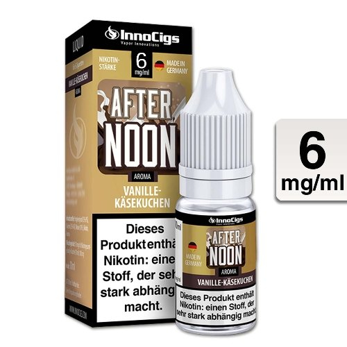 E-Liquid InnoCigs Afternoon Vanille-Käsekuchen 6mg Nikotin E-Liquid InnoCigs Afternoon Vanille-Käsekuchen 6mg Nikotin