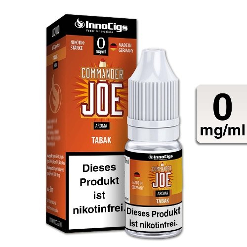 E-Liquid InnoCigs Commander Joe Tabak 0mg Nikotin E-Liquid InnoCigs Commander Joe Tabak 0mg Nikotin