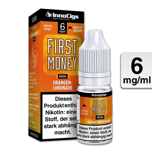 E-Liquid InnoCigs First Money Orangenlimonade 6 mg Nikotin E-Liquid InnoCigs First Money Orangenlimonade 6 mg Nikotin