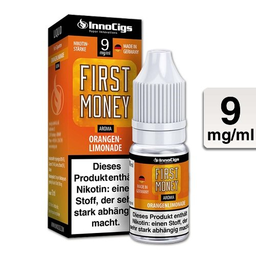 E-Liquid InnoCigs First Money Orangenlimonade 9 mg Nikotin E-Liquid InnoCigs First Money Orangenlimonade 9 mg Nikotin