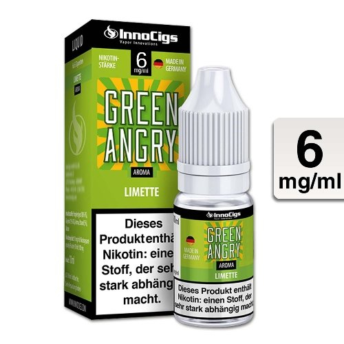 E-Liquid InnoCigs Green Angry Limetten 6 mg Nikotin E-Liquid InnoCigs Green Angry Limetten 6 mg Nikotin