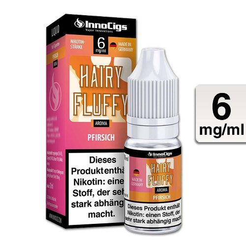 E-Liquid InnoCigs Hairy Fluffy Pfirsich 6mg Nikotin E-Liquid InnoCigs Hairy Fluffy Pfirsich 6mg Nikotin